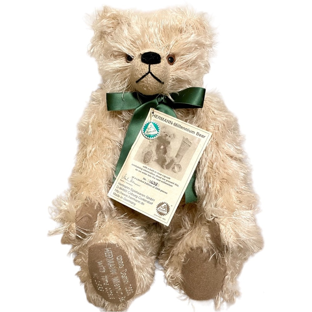HERMANN Millennium Bear #1638 with time capsule Limited Edition made in Germany